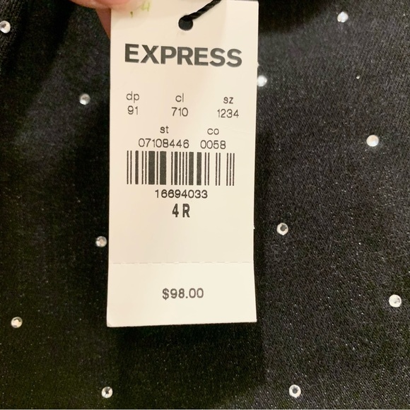 Express Grey Crystal Rhinestone Embellished Skinny Jeans Denim Ankle Leggings - Picture 6 of 6